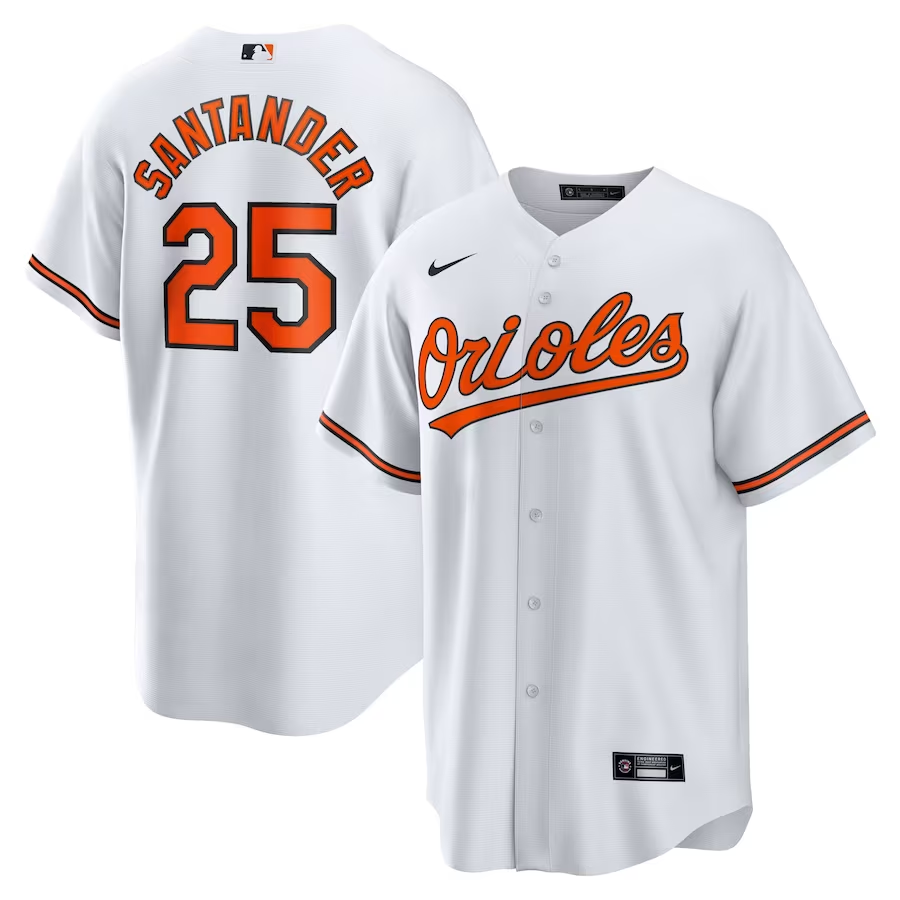 Men's Baltimore Orioles Anthony Santander #25 White Jersey
